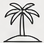 Palm tree icon representing destination wedding adventures