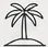 Palm tree icon representing destination wedding adventures