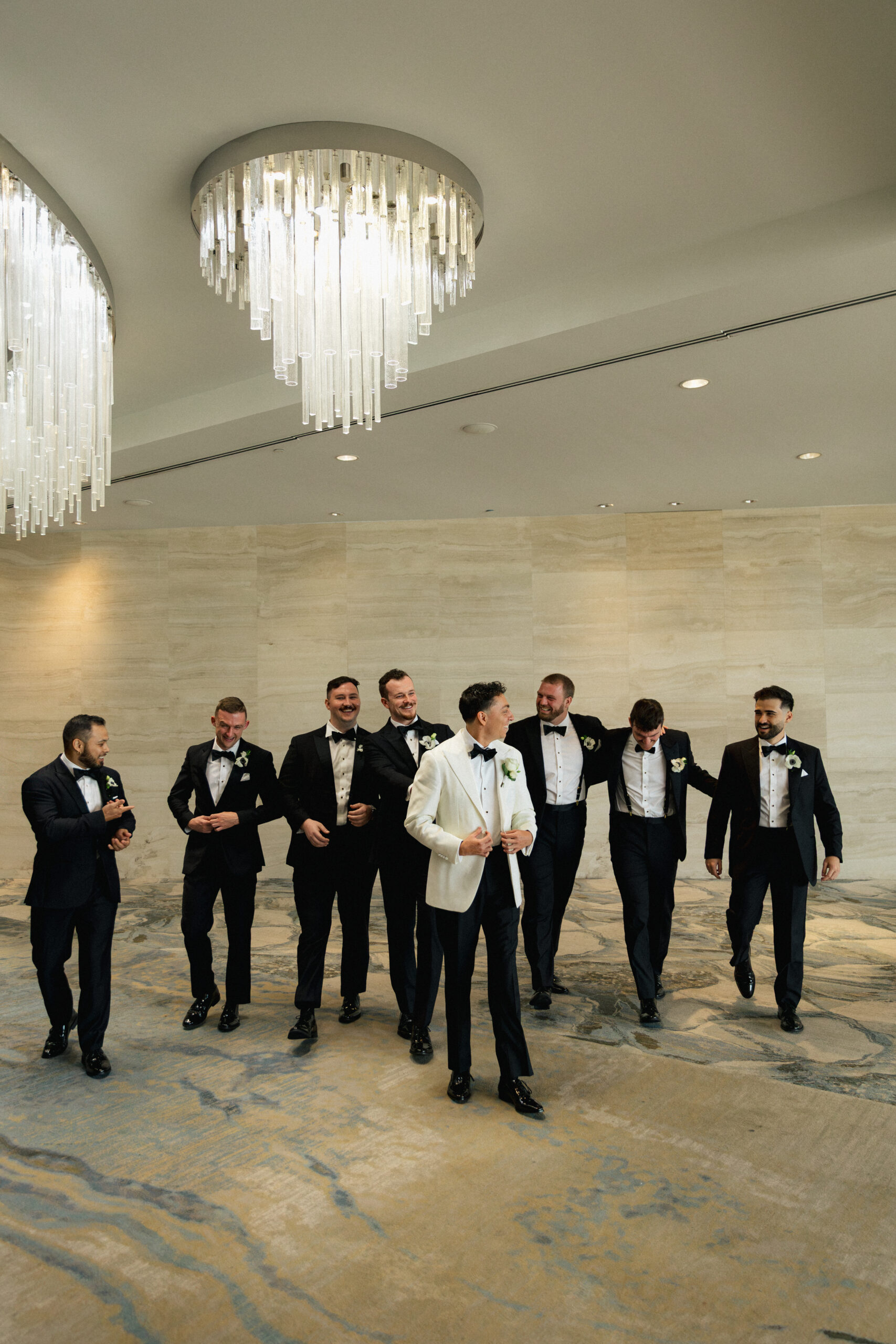 Editorial groomsmen photography at Naples Grande Resort